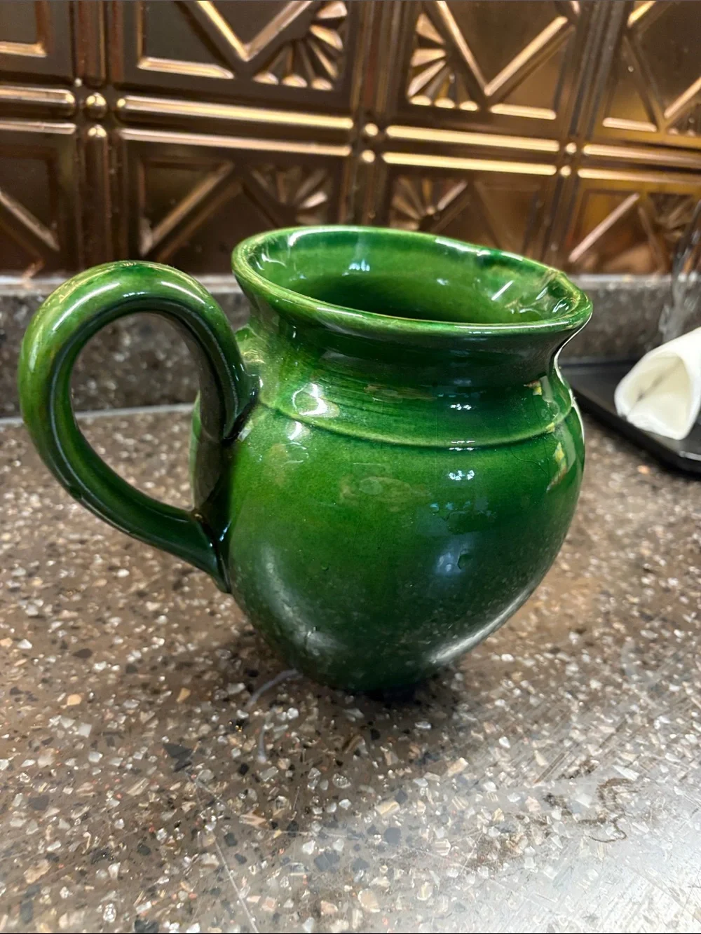 Williams Sonoma Green Ceramic 1 Litre Pitcher